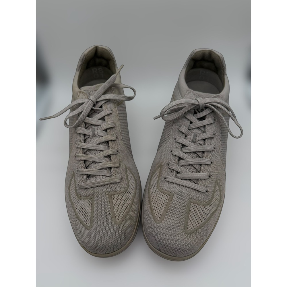 Rothys RS01 Mens Light Grey Knit Low Top Lace Up Sneakers Size 12